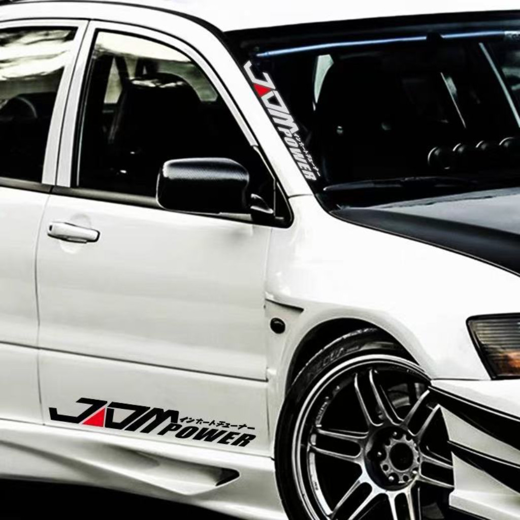 JDM Japanese Style Car Sticker Reflective Body Modified Car Stickers ...