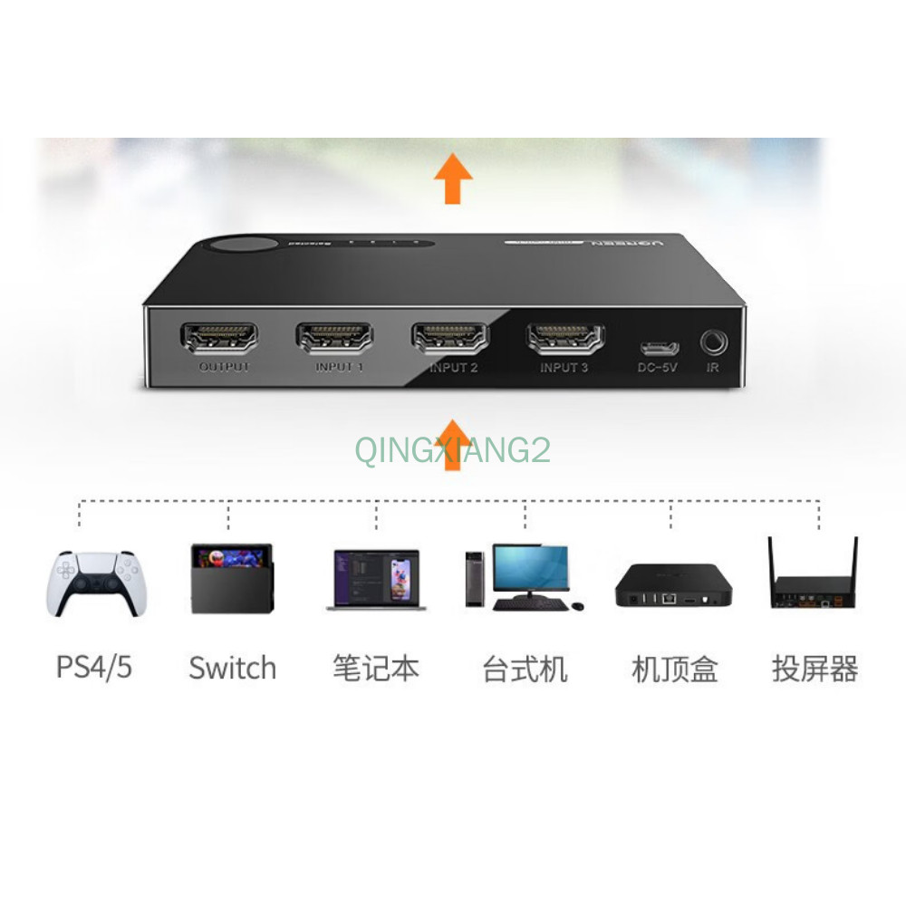 ugreen HDMI switcher with three inputs and one output, computer, laptop ...