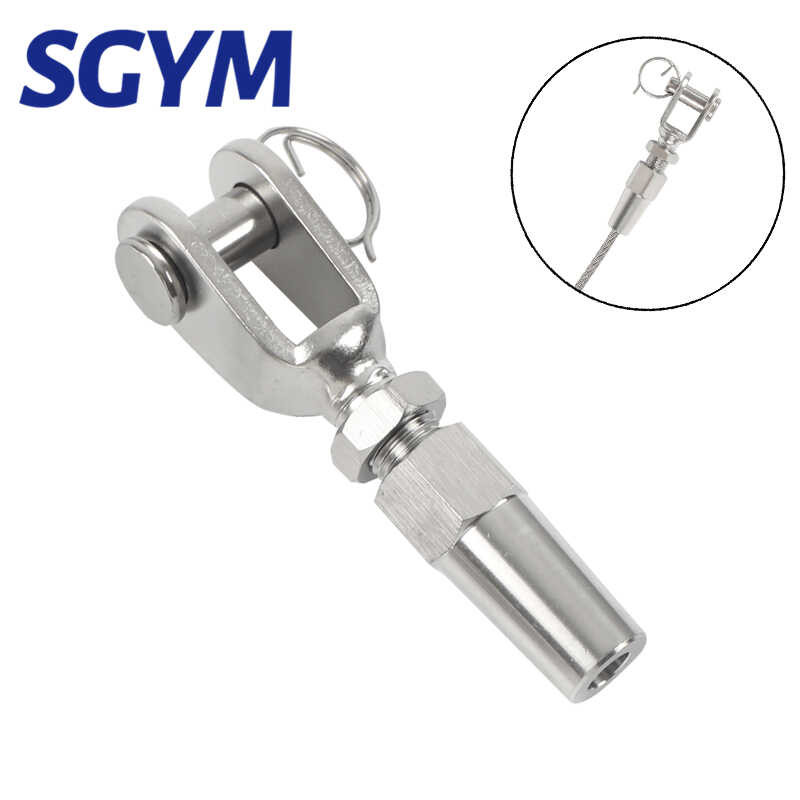 1PCS 3/4/5/6mm Wire Rope 316 Stainless Steel Swageless Fork/Jaw