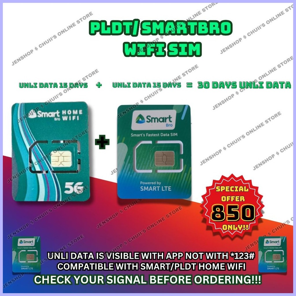 ♂ PLDT SMART BRO HOME PREPAID WIFI SIM CARD with 30 DAYS UNLI DATA ...