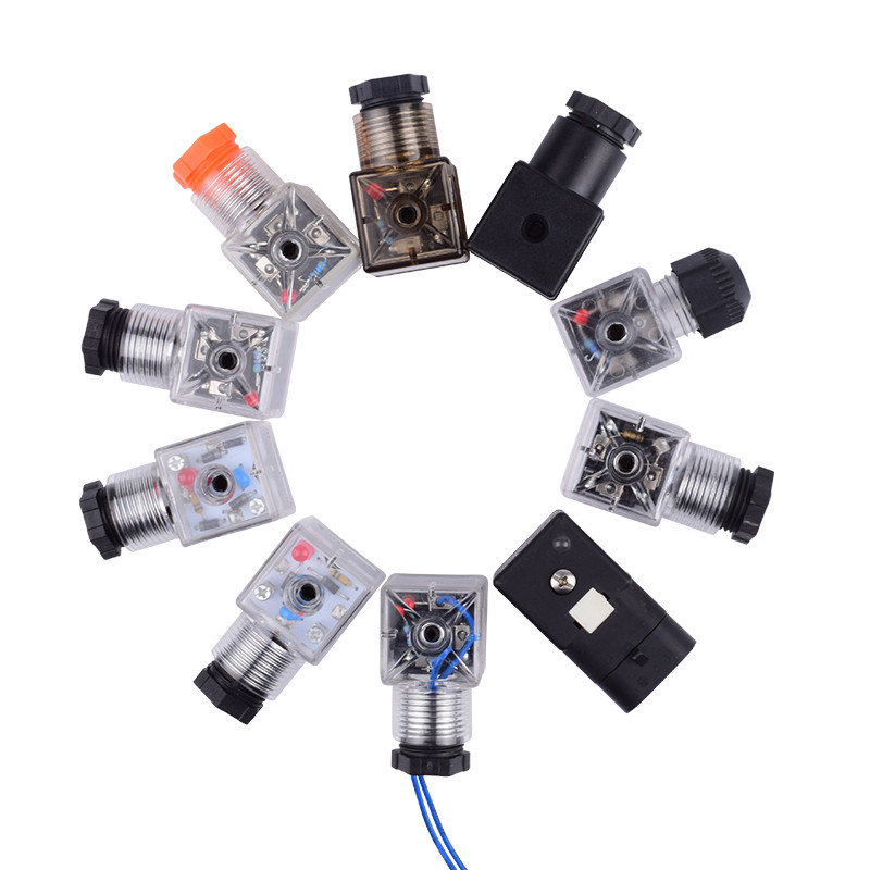 Hydraulic solenoid valve plug na may circuit board full wave rectifier ...
