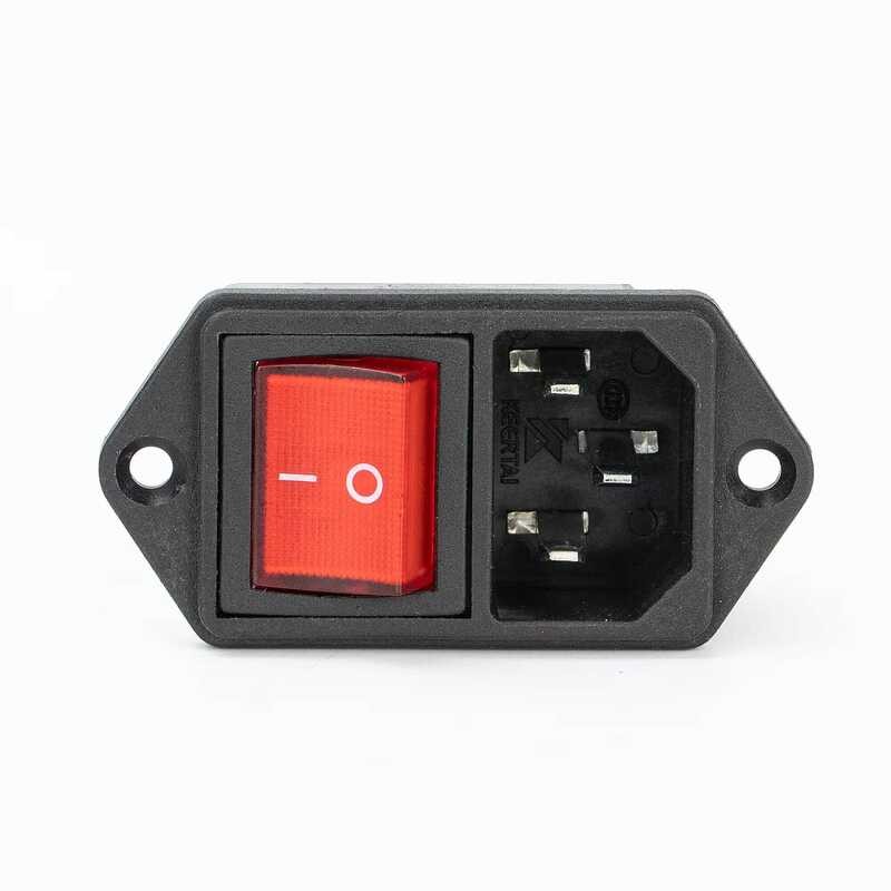 10A 250V IEC C14 Panel Extension Socket With On/Off Rocker Switch And ...