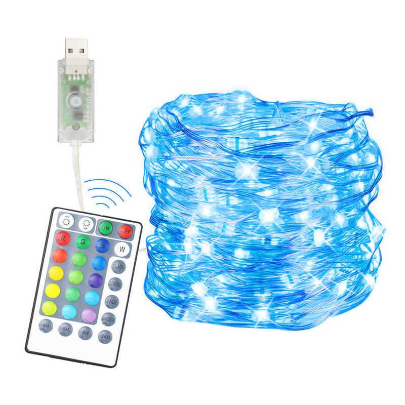 5M 10M 20M RGB LED String Light 16 Colors Changing USB Garland Fairy ...