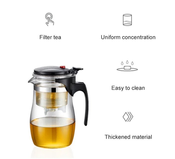 500-1800ML Food Grade One-click filter tea set/Detachable Heat ...