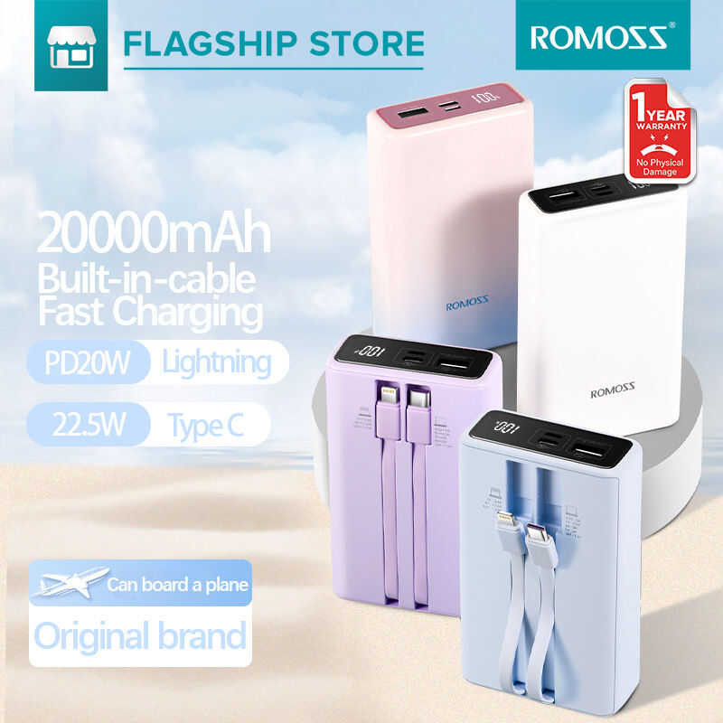 Romoss Pac20 20000Mah Powerbank 22.5W Super Fast Charging Built-In ...