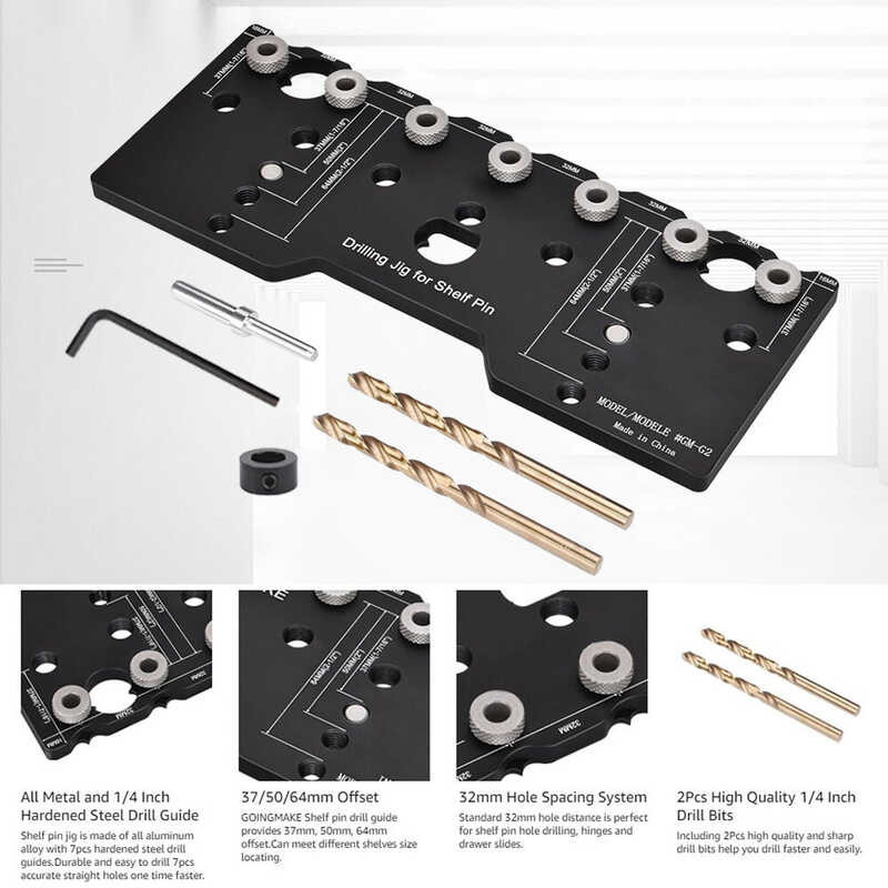 Pin Shelf Jig 1/4 Inch Aluminum Alloy Shelf Drilg Jig Drill Guide For ...