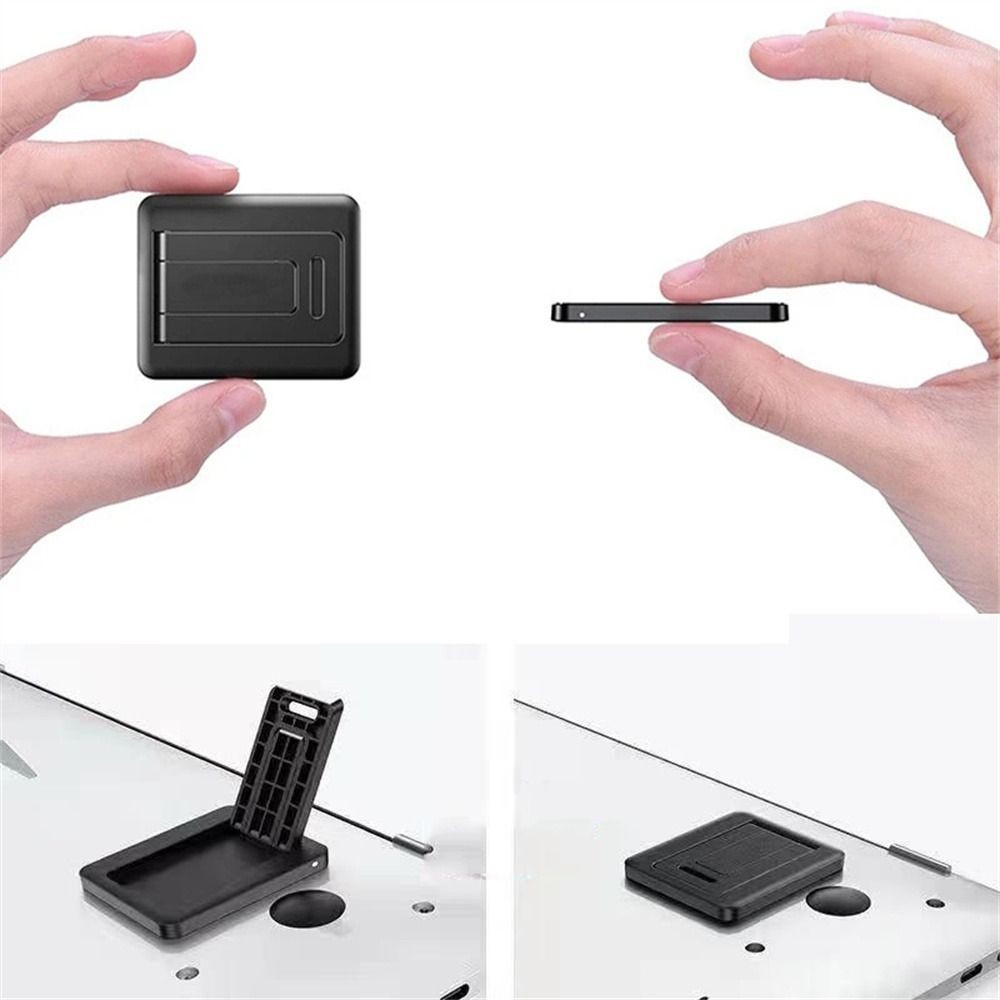 1 pair Mini Laptop Stand Invisible Riser Mini Zinc Alloy Portable ...