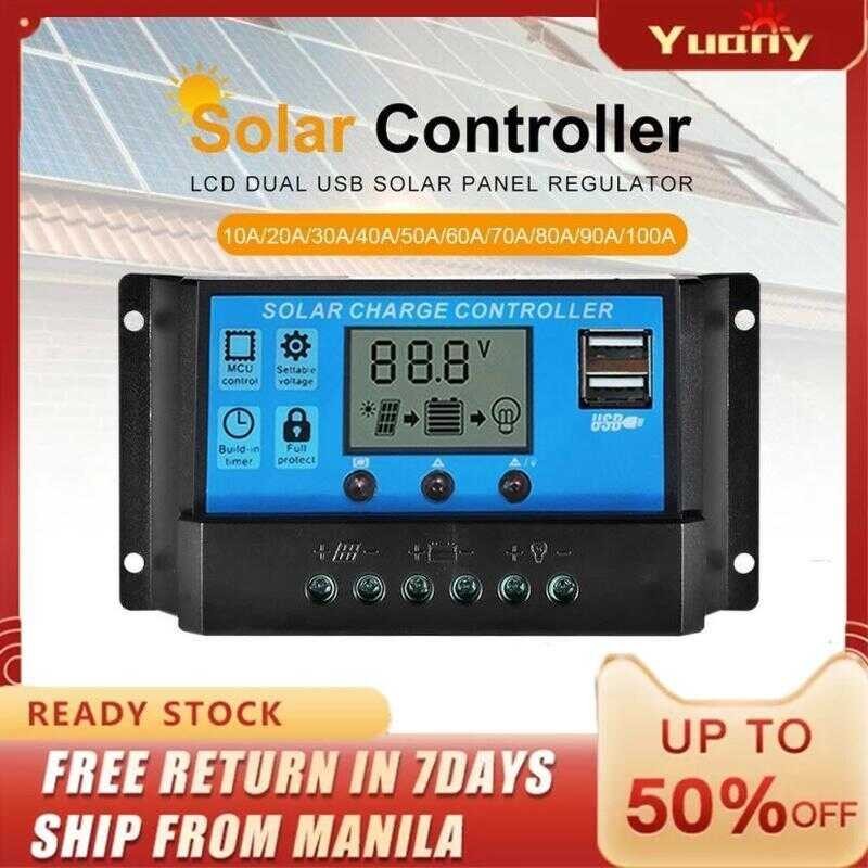 A09 30A Solar Controller 12V 24V Auto PWM Controllers With LCD Display ...
