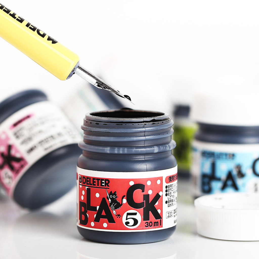 Japan Deleter Series 30Ml Black Ink/Comic Ink/Waterproof Ink Highlight ...