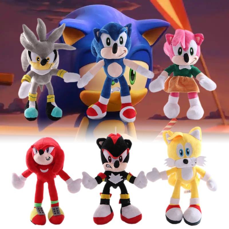 Sonic The Hedgehog Knapsack Plush Toy Soft Stuffed Doll Cartoon ...
