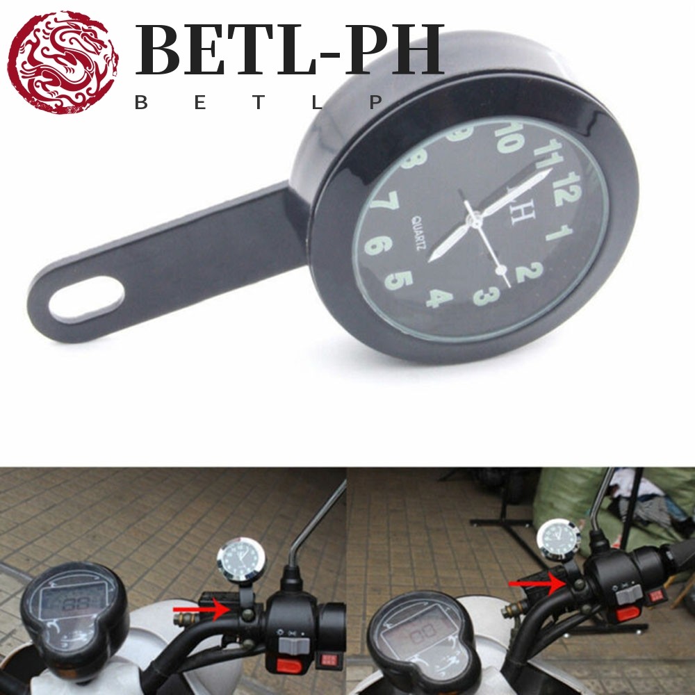 betterlife3.ph⚡ Motorcycle ATV Timetable Handlebar Clock Watch Black ...