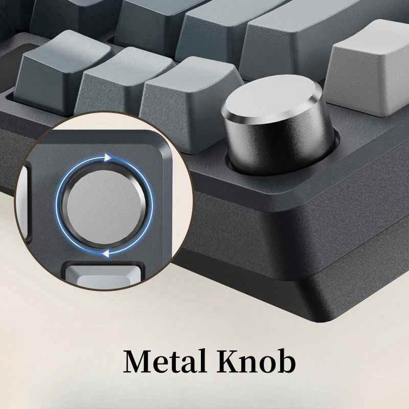 RK S75 3Mode Wireless Mechanical Keyboard RGB Light Effect with Display