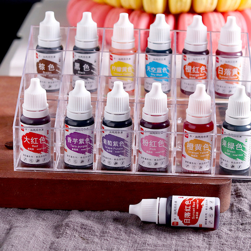10ml 24 colors edible baking pigment macaron color mixing baking ...