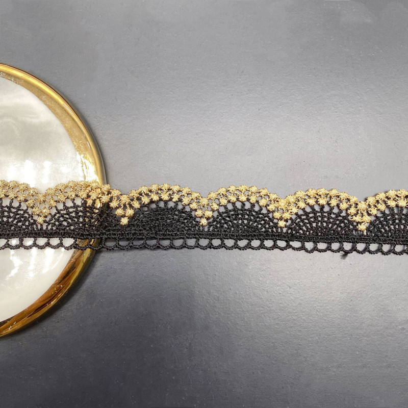 Unilateral Golden Semicircle Embroidery Lace Lace Gold Thread Lace Trim ...
