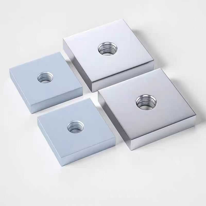 304 Stainless steel square thin nut rectangular nut coarse tooth fine ...