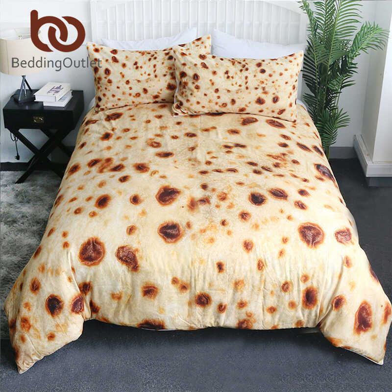 BeddingOutlet 7 Burrito Bedding Plain Corn Tortilla Texture Bed Food 3D