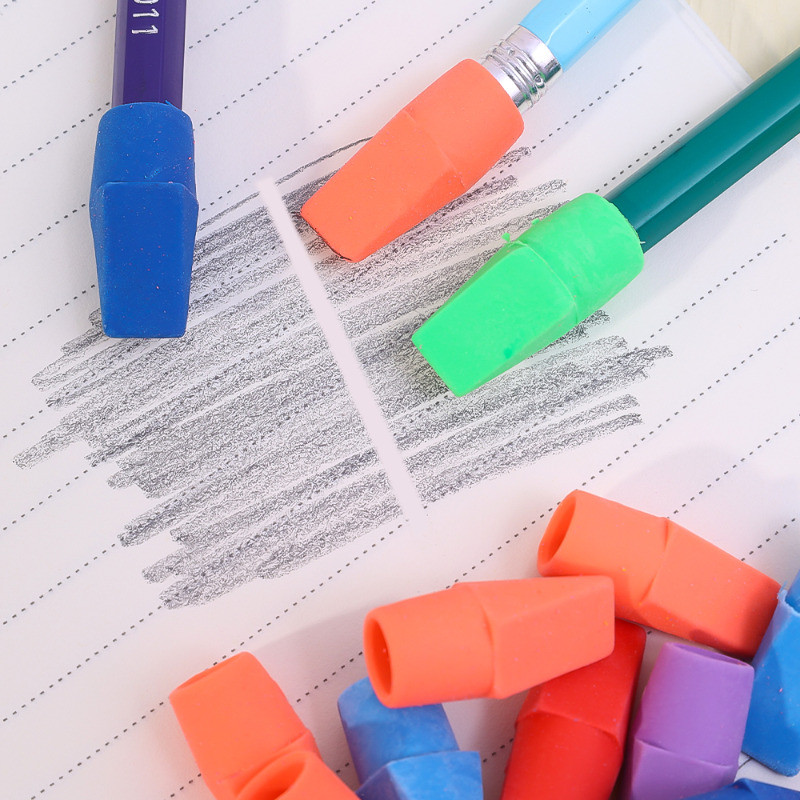Eraser Pencil Caps - 2 In 1 Pupil Pencil Tip Cap Eraser - Removable ...
