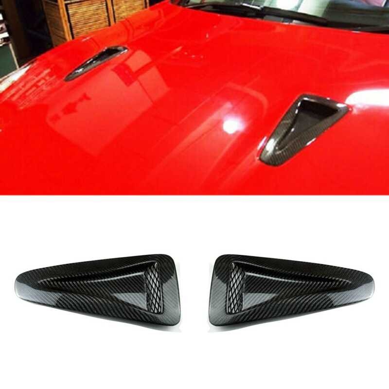 Fiber Carbon Hood Vents Scoop Bonnet Inlet Cover Exterior Car ...