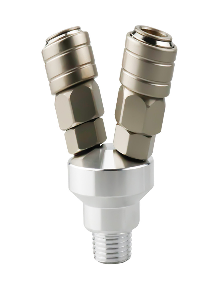 ☁ Pneumatic C-type quick connector self-locking round two-way three-way ...