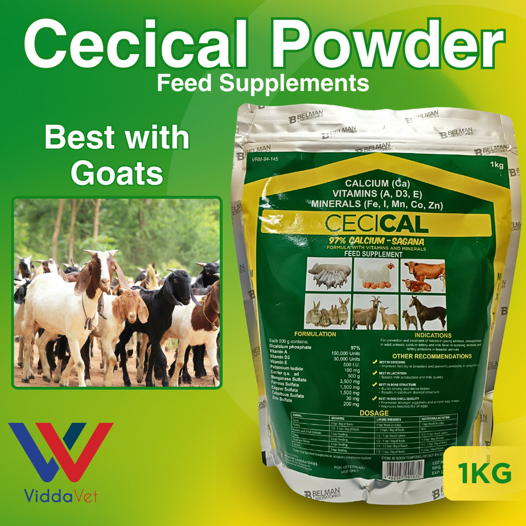 1kg Cecical Powder (Calcium) Feed Additive (Vitamin & Minerals) for ...