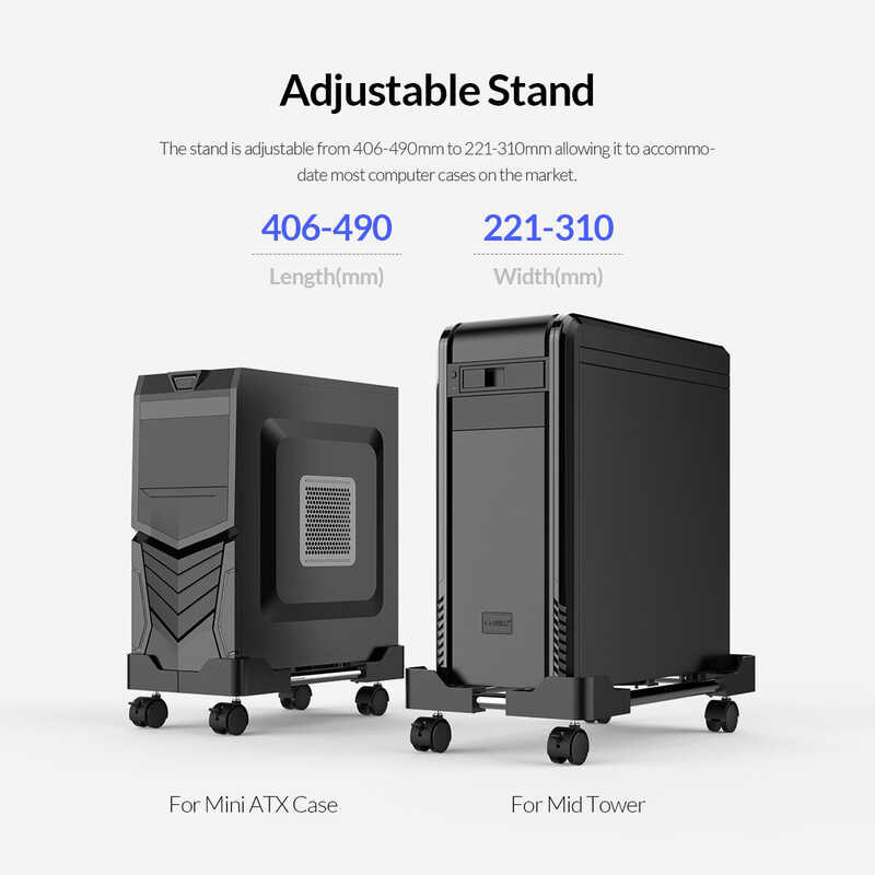 ABS ORICO CPU With Wheels Stable Vertical Stand For Computer Cases PC