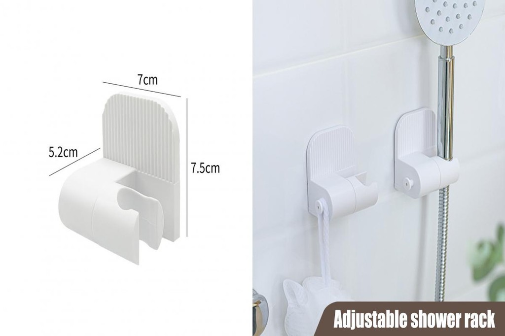 SLS_ Storage Holder Shower Caddy Universal Self Adhesive Shower Head