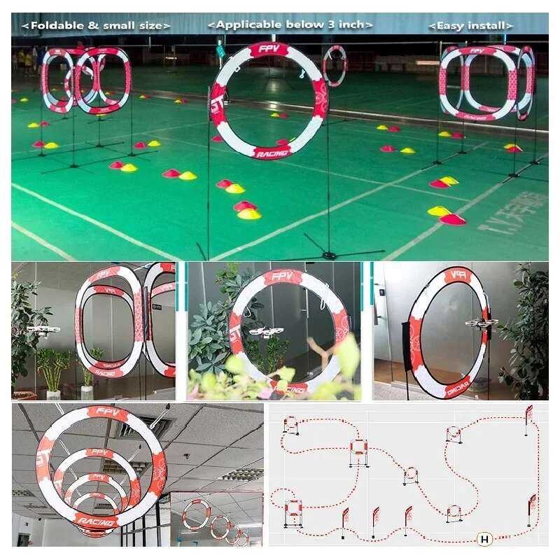 8 FPV Racing Goal Gate Airplane Drone Crossing Obstacle Hurdles Through ...