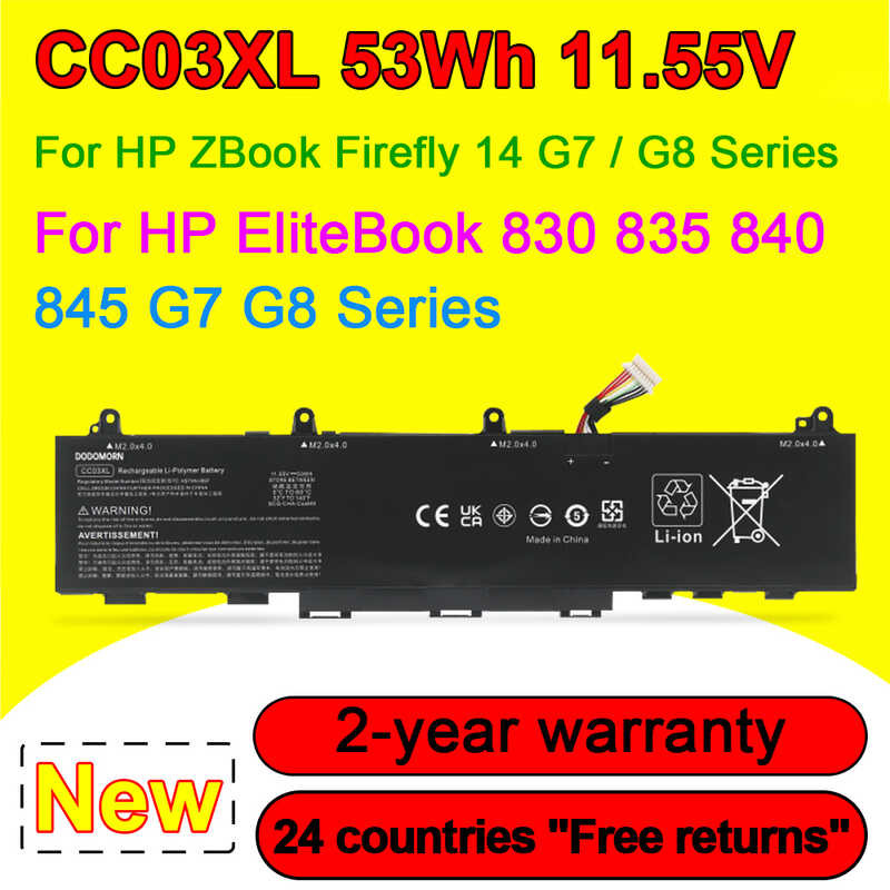 Cc03xl Laptop Battery For HP Elitebook 830 835 840 845 G7 G8/Zbook