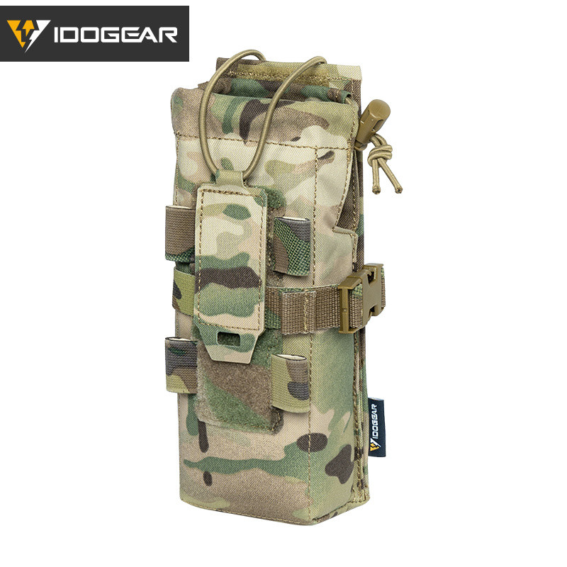 Pochette MOLLE Pour Radio Tactique IDOGEAR - Compatible PRC148/152 MBITR - Chasse, Airsoft