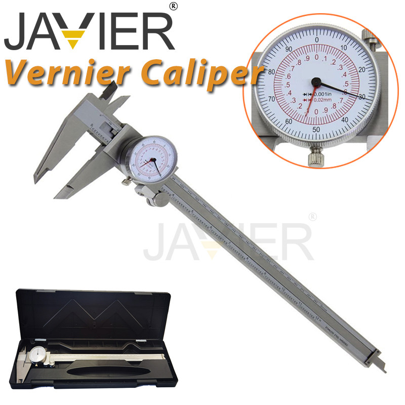 Dial Caliper 6" 8" 12" / 150 200 300Mm Metric/Inch Standard MM Dual