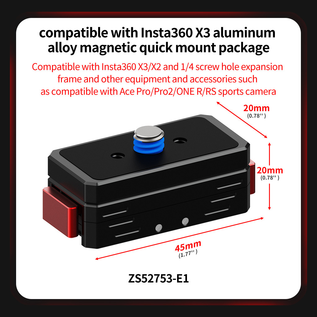 BeisDirect Base Magnética Para Insta360 GO Ultra Magnetic Quick Release