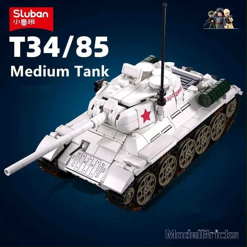 ARMY T-34/85 Panzer – 518 Teile, Battle Of Budapest, Bausatz Mit Anleitung