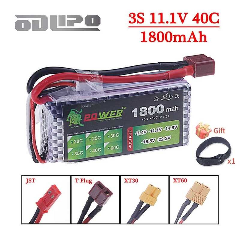 2 3S Lipo Battery 11.1V 1800Mah 40C Battery RC Car For FPV RC Drones ...