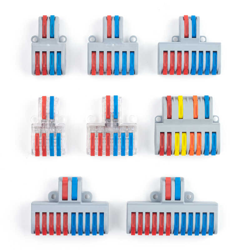 Quick Wire Connector Universal Electrical Cable Push-in Terminal Block ...