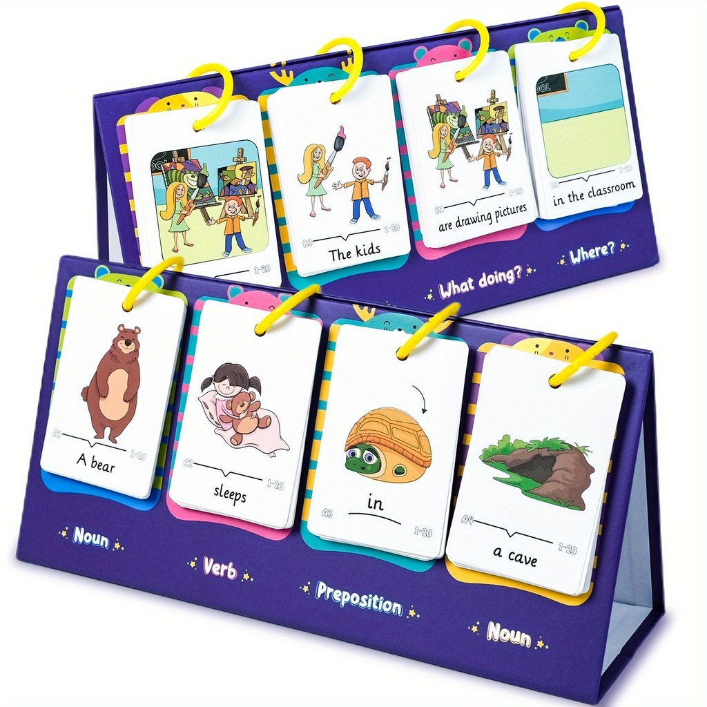 Children Learning Sentence Building English Flashcards Vocabulary ...