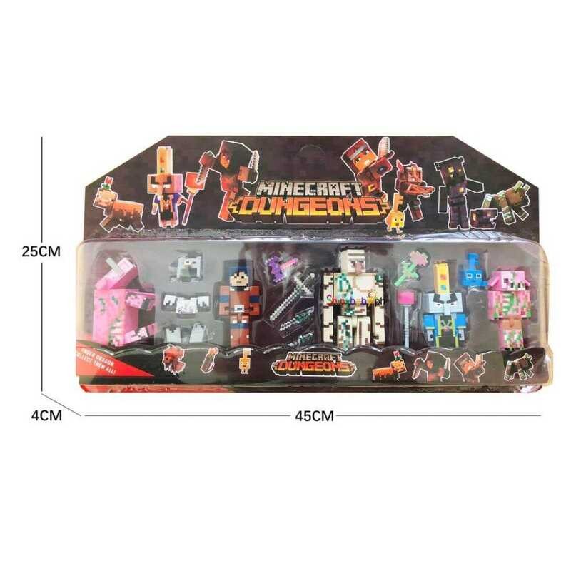 LY Minecraft Figure 6 Pcs With Accessories Ing Building Kit 1.65 Inches ...
