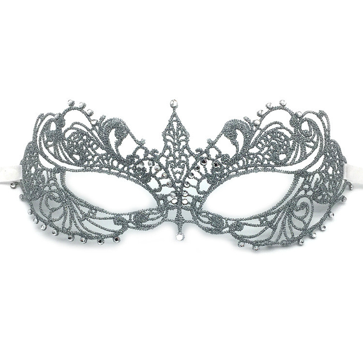 Gold And Silver Lace And Diamond Mask, Same Half-faced Women's ...