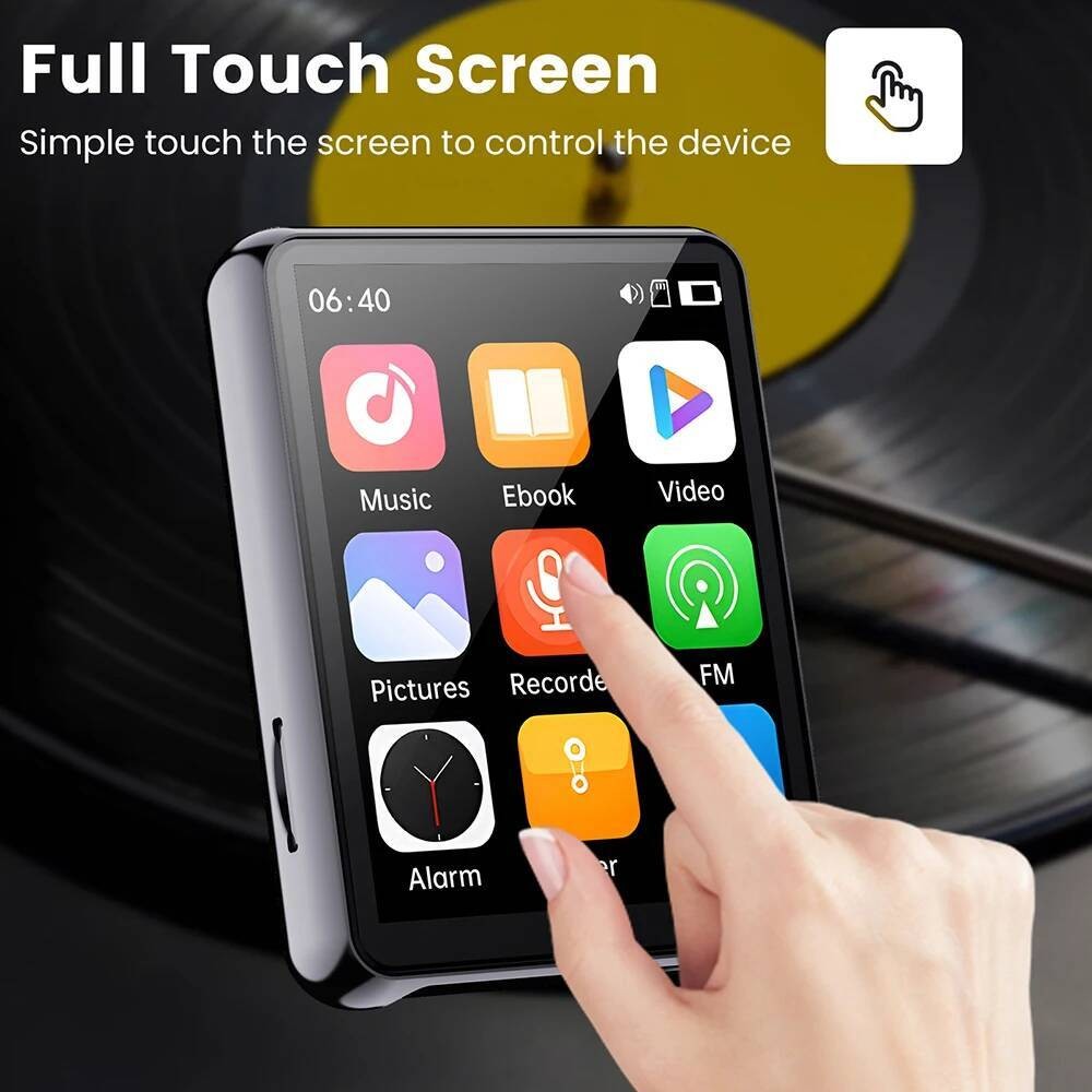Touch 2.4'' Screen Mp3 with BT 5.0 HiFi MP4 Walkman FM Radio E-book ...