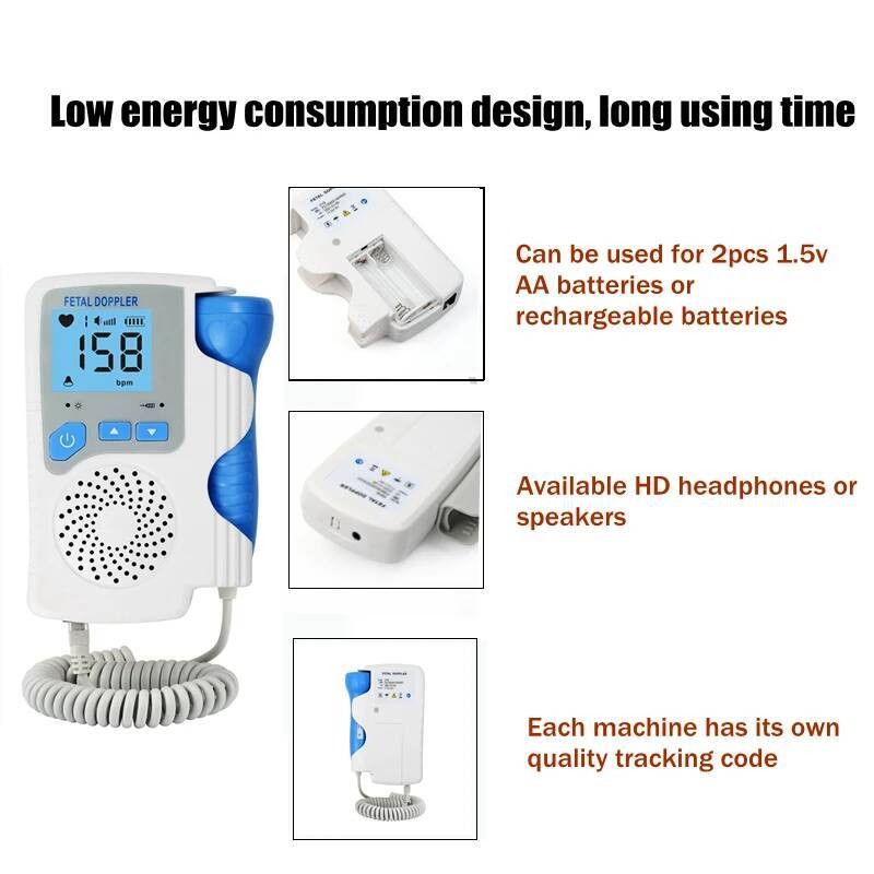 Fetal Vcomin Hand-hold Pocket Portable Sound Baby Heart Pregnancy ...