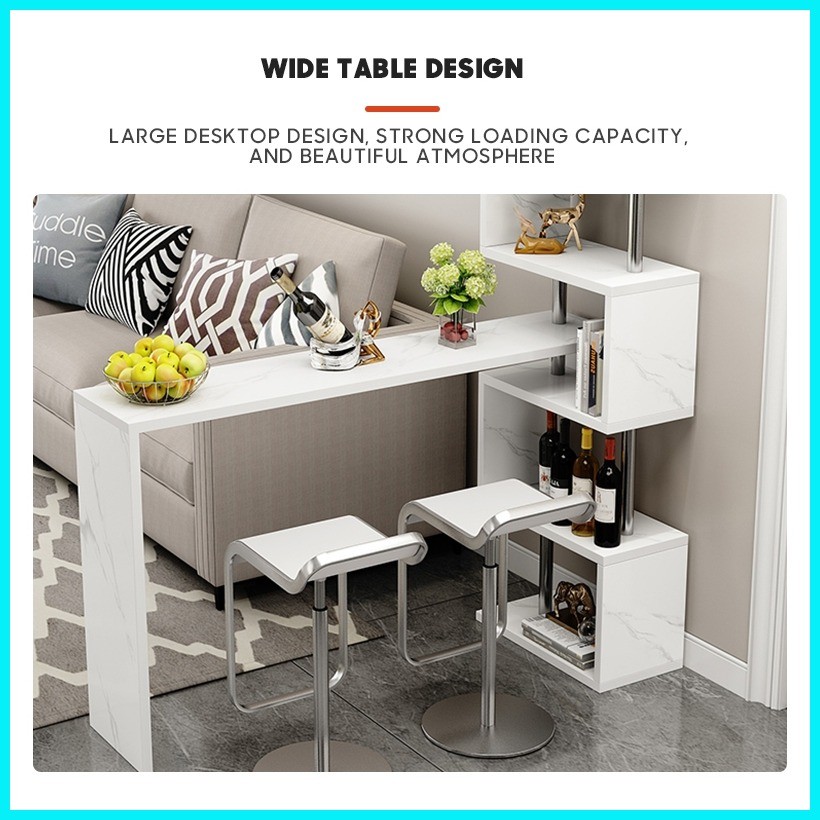 COD Modern Bar Counter MINI Bar Table with Rotating Swivel Counter ...