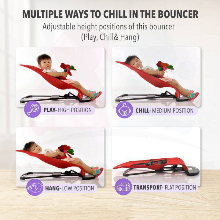 Foldable Baby Rocking Chair Bouncer Soft Multifunctional Toddler Chair ...