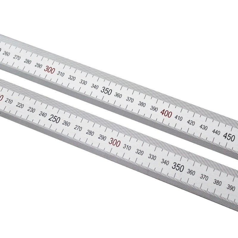 Thickened stainless steel ruler double-sided metric and imperial scale ...