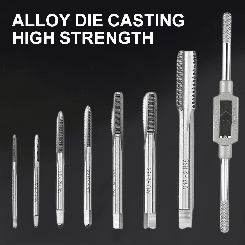 8PCS Hand Tap Threading Original Hand Top Screw Threader Drill Bits ...