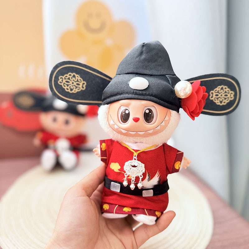 15cm 17cm Labubu Clothes|Red Robe Small Champion Suit Set|for Labubu V1 ...
