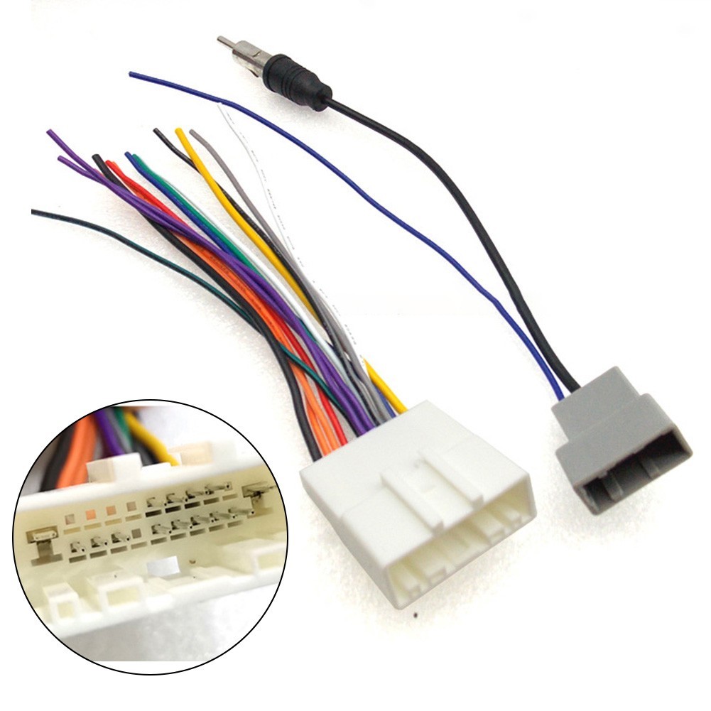 JTFY Car Stereo Radio CD DVD Wiring Harness For NISSAN with Antenna