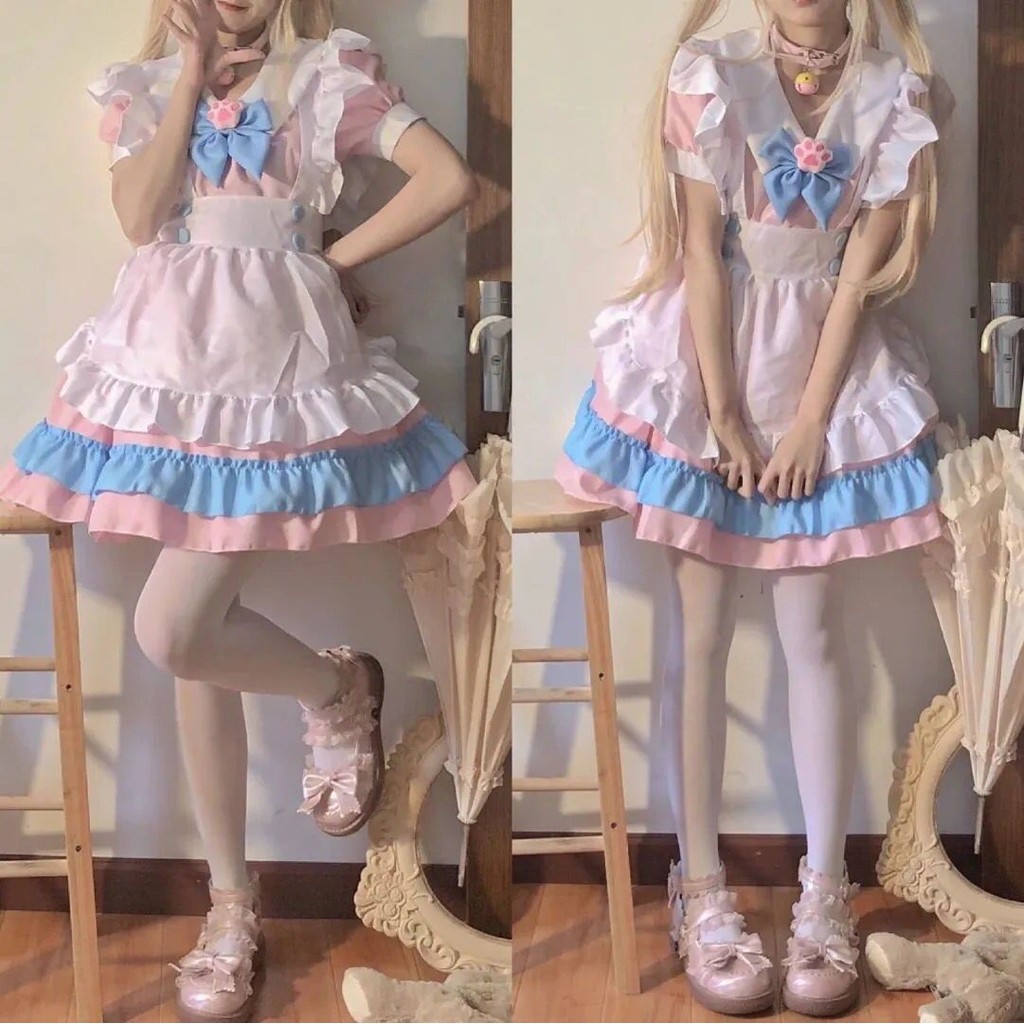 Japanese Maid Cute lolita Skirt Girl Anime Maid Costume cosplay ...