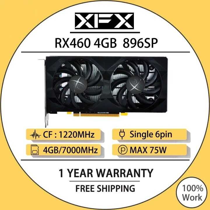 XFX RX USED 460 Graphics AMD Radeon Rx460 4Gb Screen Video Cards GPU ...