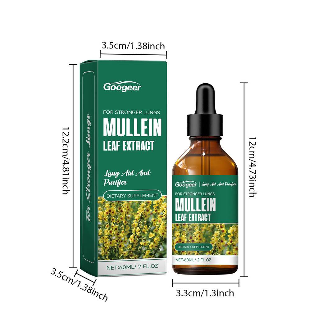 USDA Organic Mullein Drops for Lungs - Leaf Extract