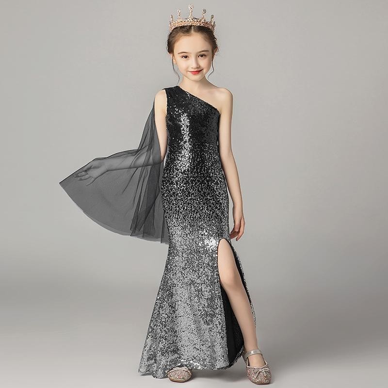 Crystals High Neck Emerald A-Line Kids Pageant Dress