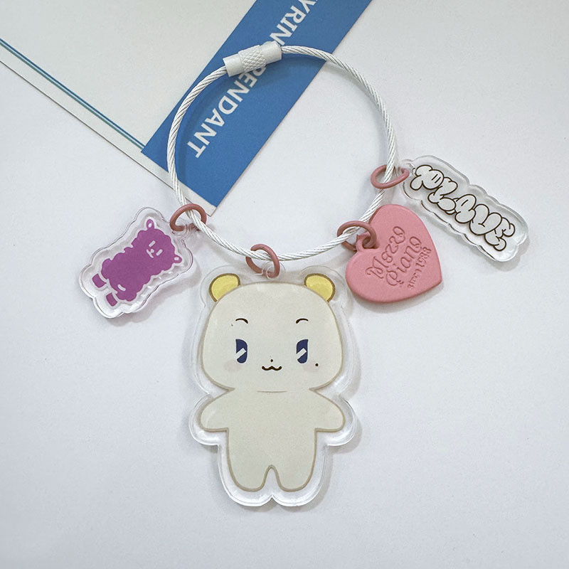 Kpop PLAVE Cartoon Keychain Steel Ring Key Ring Bag Headphone Charm ...